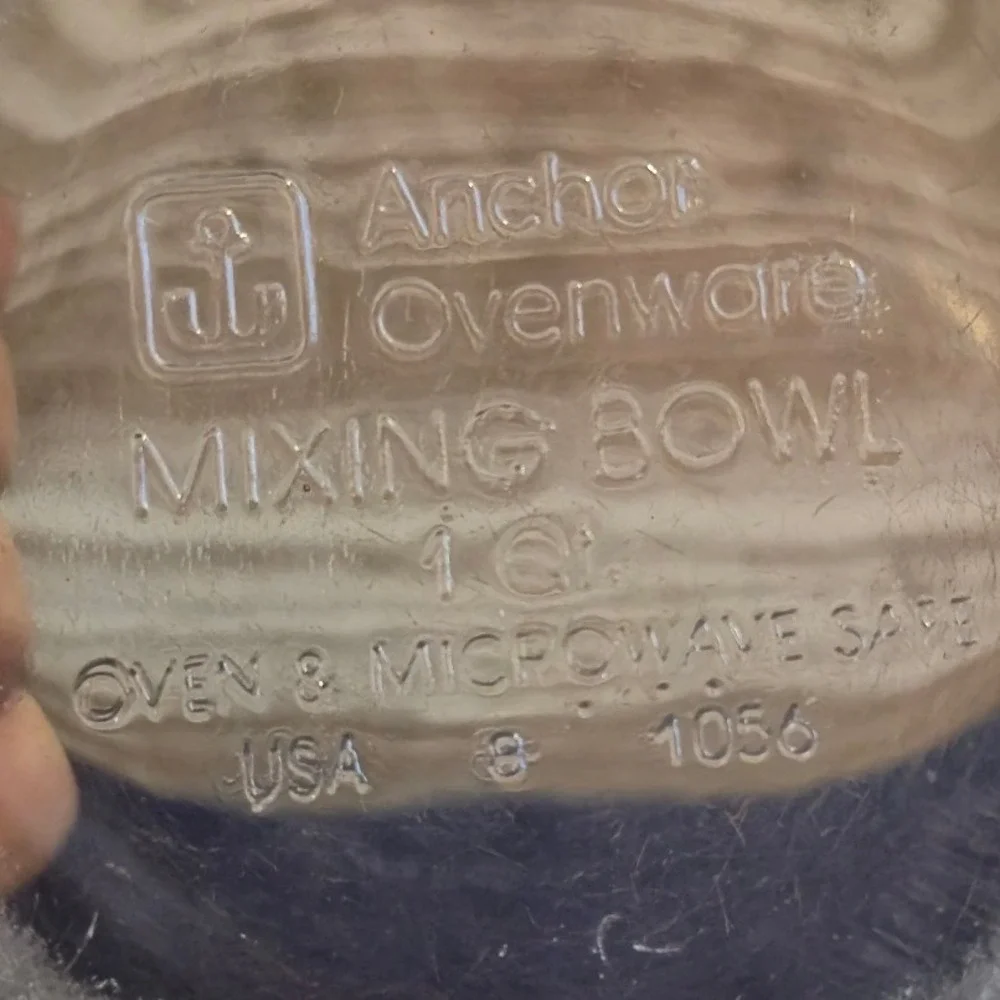 Anchor‎ Hocking Ovenware 1 Qt Smoky Gray Glass Mixing Bowl 1056 USA Made